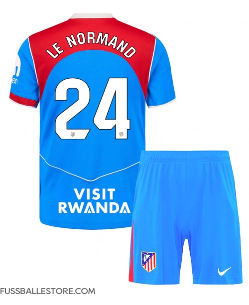 Günstige Atletico Madrid Robin Le Normand #24 3rd trikot Kinder 2025-26 Kurzarm (+ Kurze Hosen) Günstige Atletico Madrid Robin Le Normand #24 3rd trikot Kinder 2025-26 Kurzarm (+ Kurze Hosen)